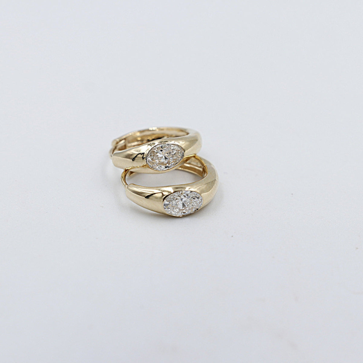 10k  Gold Lab Diamond Huggies TDW 1ct LGE48769