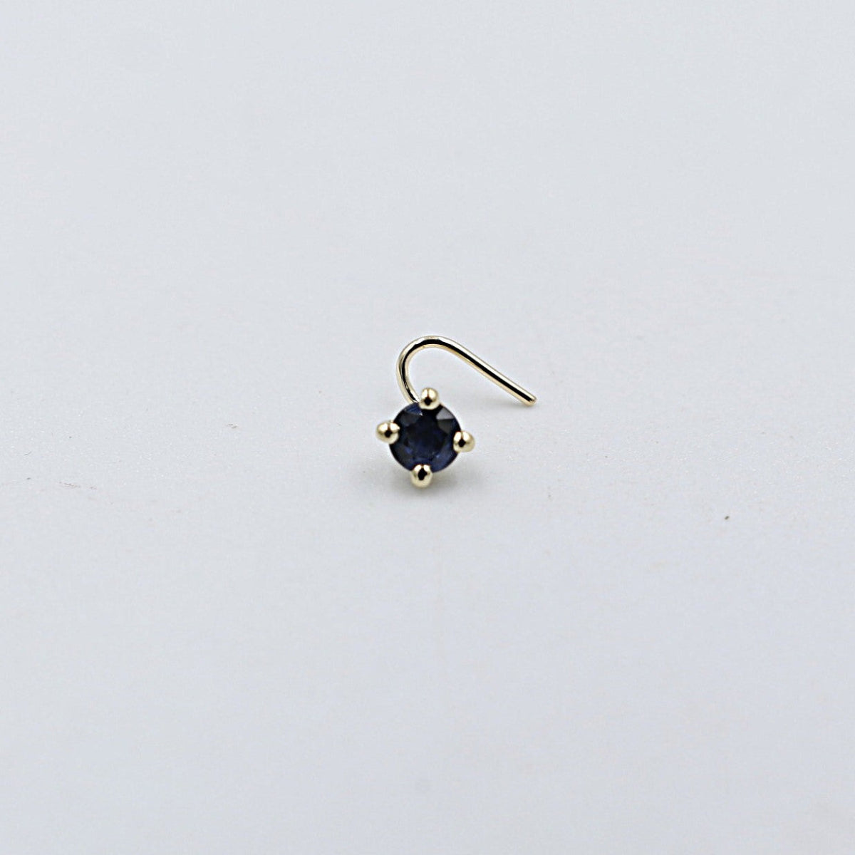 9ct Gold Genuine Sapphire Nose Stud 3mm