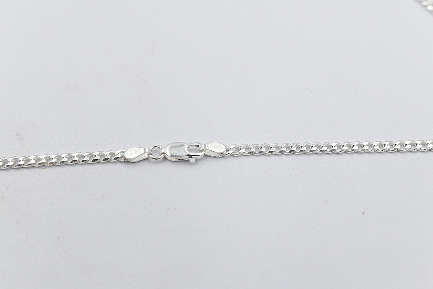 Stg Silver Curb Link Chain  IRA44 50cm