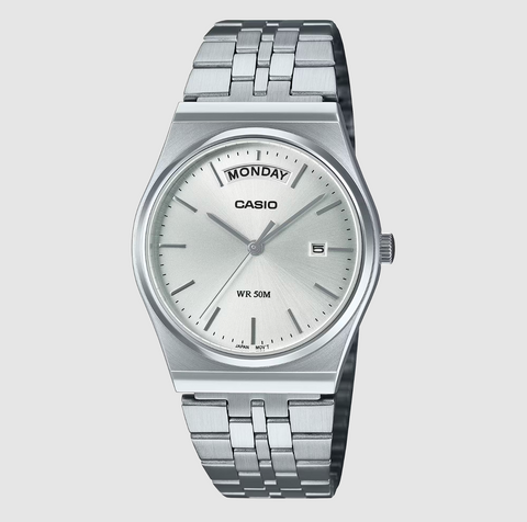 Casio Analogue Retro White/Silver Watch - MTPB146D-7A