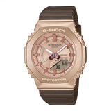 G Shock Women's peach gold Metal-Clad Watch - GMS2100CB-5A