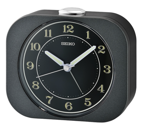 Seiko Black Bedside Alarm Clock - QHE195-J