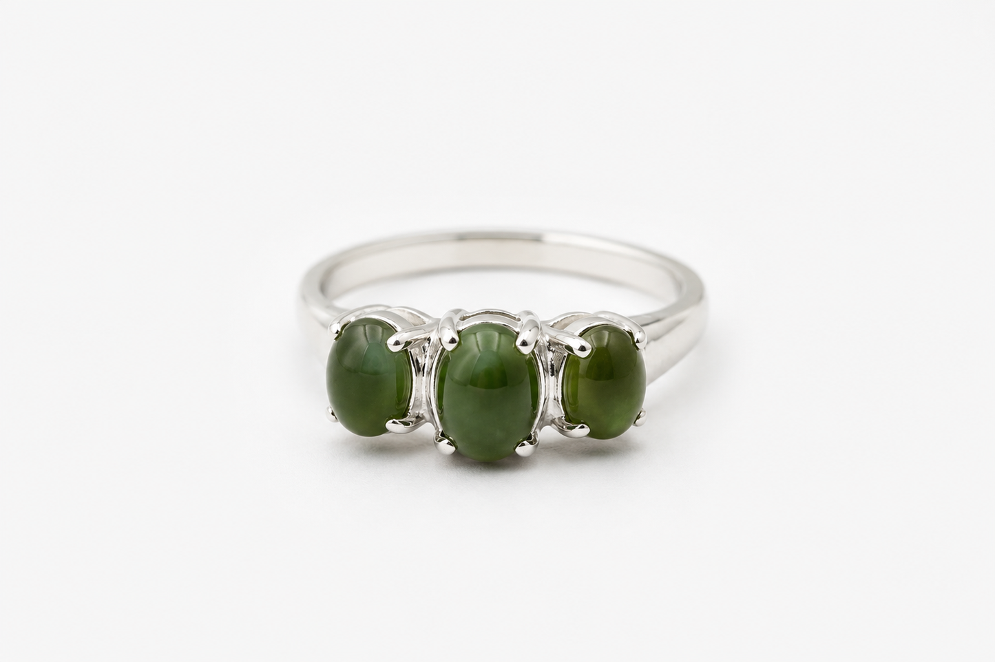 Stg Silver Greenstone set Ring ALX411