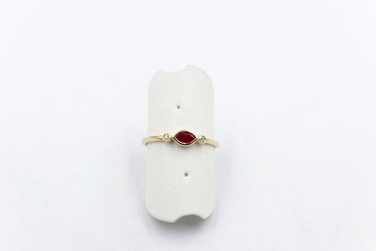 9ct Gold Genuine Ruby & Diamond ring SJAURG2876