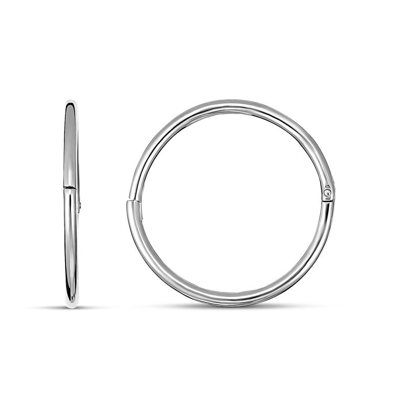 Stg Silver Solid Hinged Sleepers 14mm SLE001-14A
