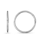 Stg Silver Solid Hinged Sleepers 14mm SLE001-14A