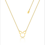 Disney - Mickey Mouse Outline Gold Necklace - SPN020G