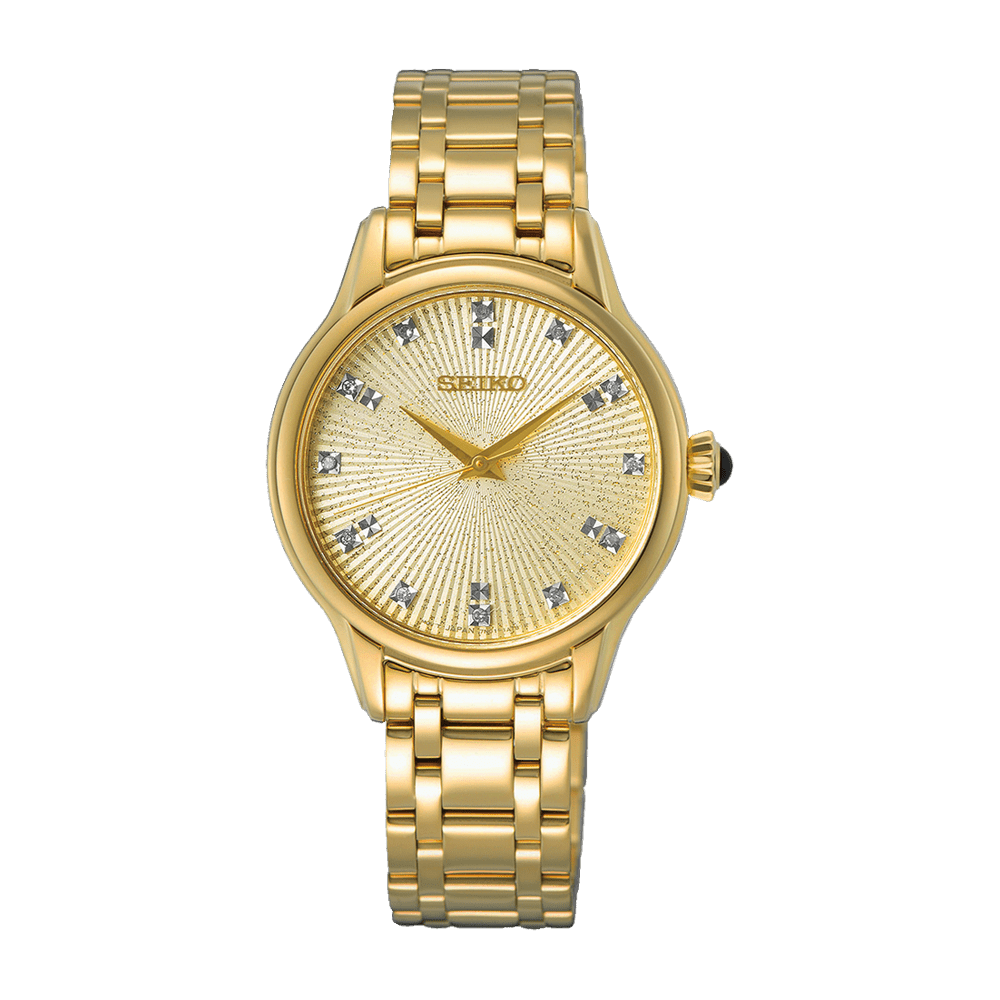 Seiko Ladies Conceptual Gold Watch - SRZ552P