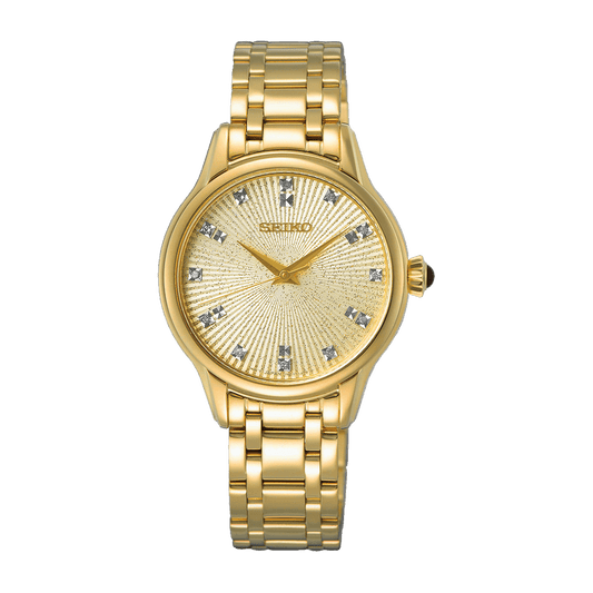 Seiko Ladies Conceptual Gold Watch - SRZ552P