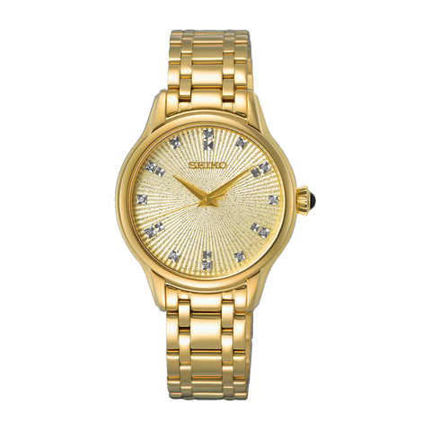 Seiko Ladies Conceptual Gold Watch - SRZ552P