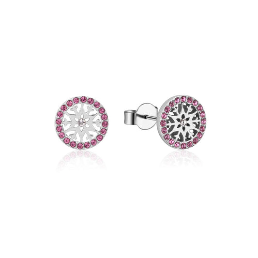 SNOWFLAKE OCTOBER BIRTHSTONE STUD EARRINGS SSDFE010