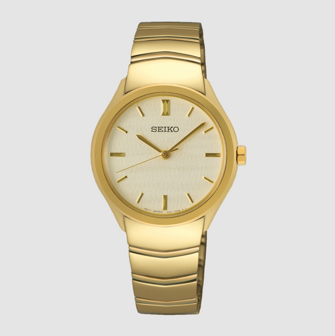Seiko Ladies Conceptual Gold Watch - SUR552P