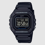 Casio All Black Digital 50m WR Watch- W218H-1B