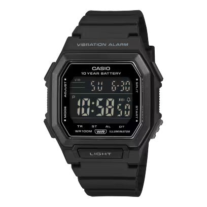 Casio Black Digital Vibrate Alarm Watch - W738H-1BV