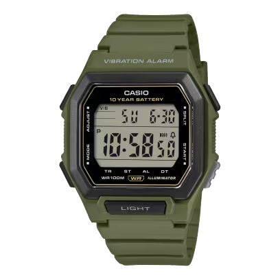 Casio Black Digital Vibrate Alarm Watch -W738H-3AV