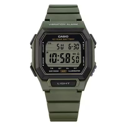 Casio Black Digital Vibrate Alarm Watch -W738H-3AV