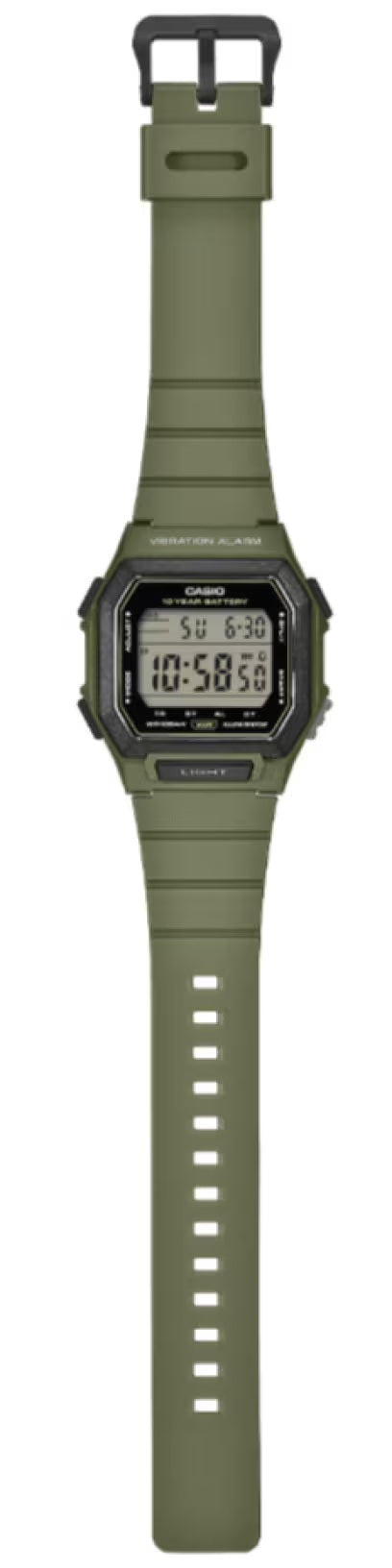 Casio Black Digital Vibrate Alarm Watch -W738H-3AV