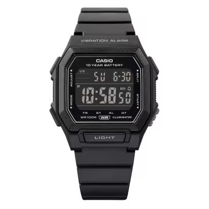 Casio Black Digital Vibrate Alarm Watch - W738H-1BV