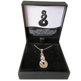 Stg Silver Double Twist Solid Pendant XP106