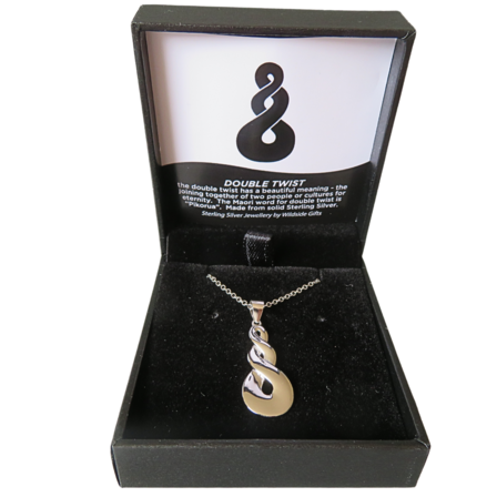 Stg Silver Double Twist Solid Pendant XP106