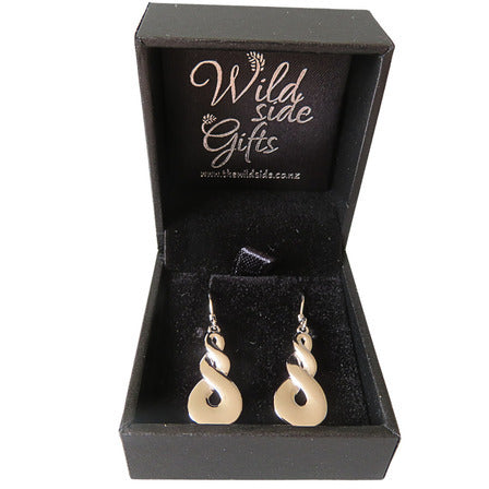 Stg Silver Double Twist  Drop Earrings XP107