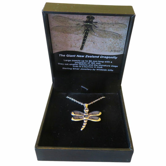 Stg SIlver Dragonfly Pendant on sterling silver chain XP110