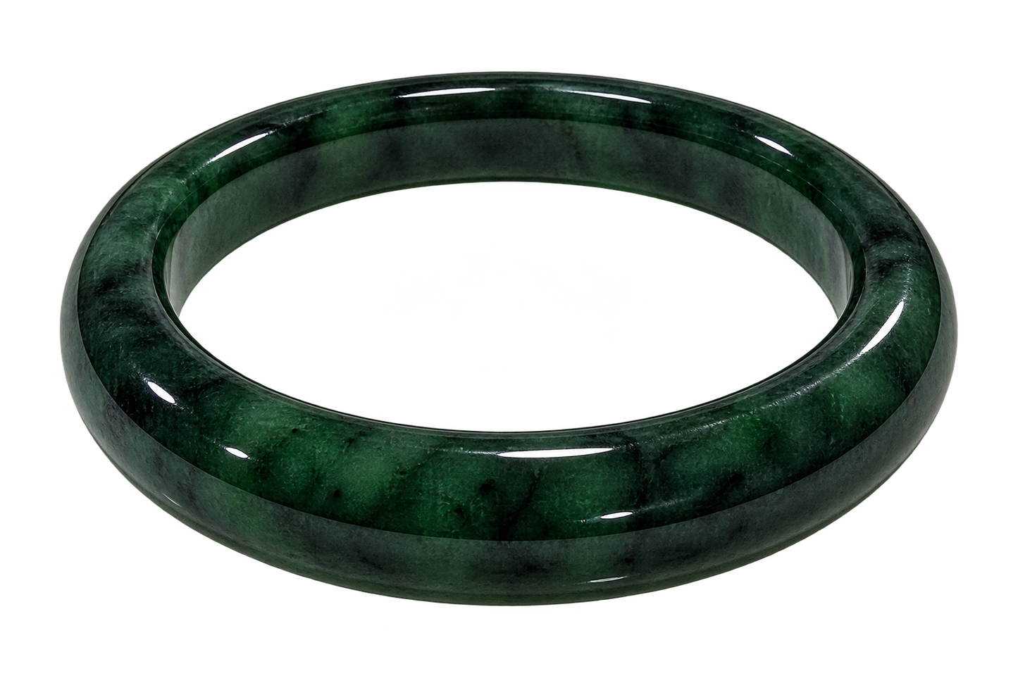 Greenstone  Bangle 10mm wide Half round