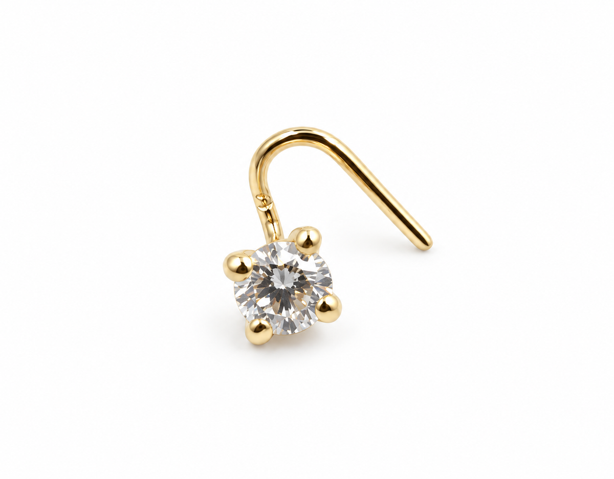 9ct Gold Lab Grown Diamond Nose Stud 0.05ct