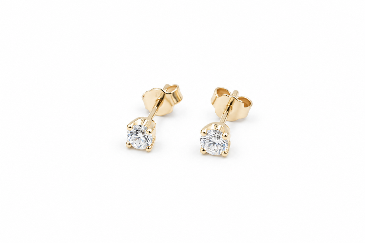 9ct Gold Set Lab Diamond Stud Earrings TDW 0.27ct SYE990