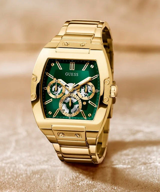 Guess Phoenix Green Gold Tone Watch GW0456G3