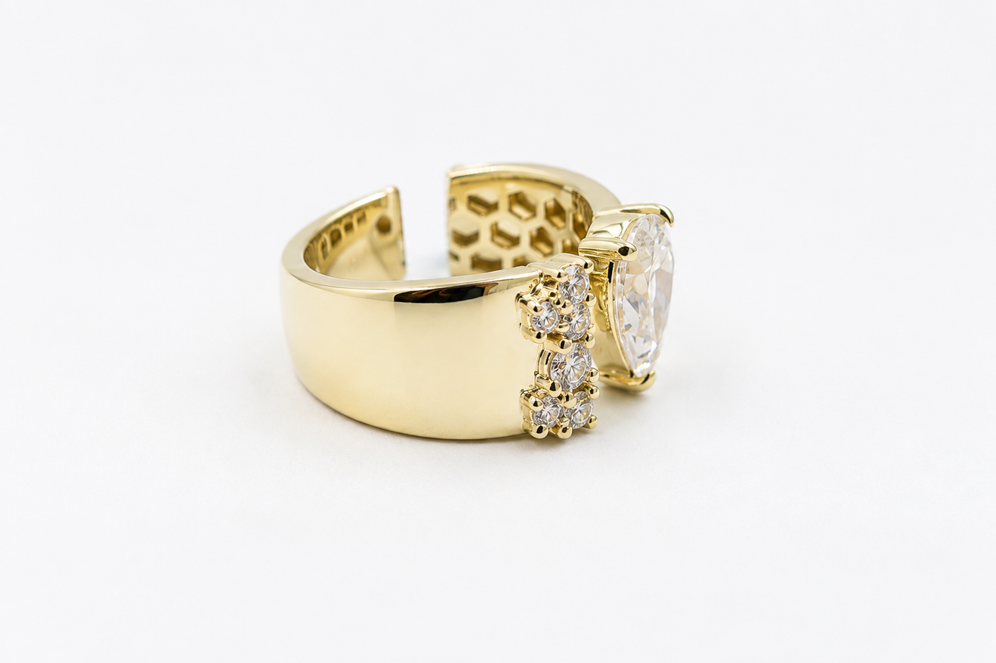 9ct Gold Bold Lab Diamond Ring SJAURG4722L