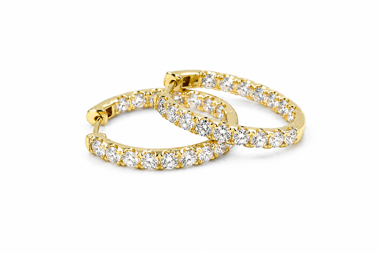 9ct Gold Set Lab Diamond Earrings TDW 2.75ct SJAUER4536L
