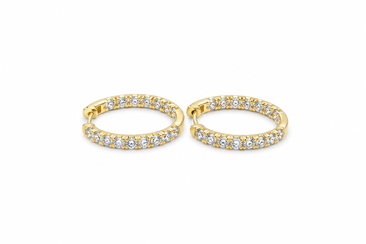 9ct Gold Set Lab Diamond Earrings TDW 2.75ct SJAUER4536L