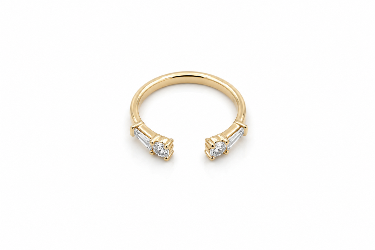 9ct Gold Lab Diamond Open Cuff Ring AURG4298L