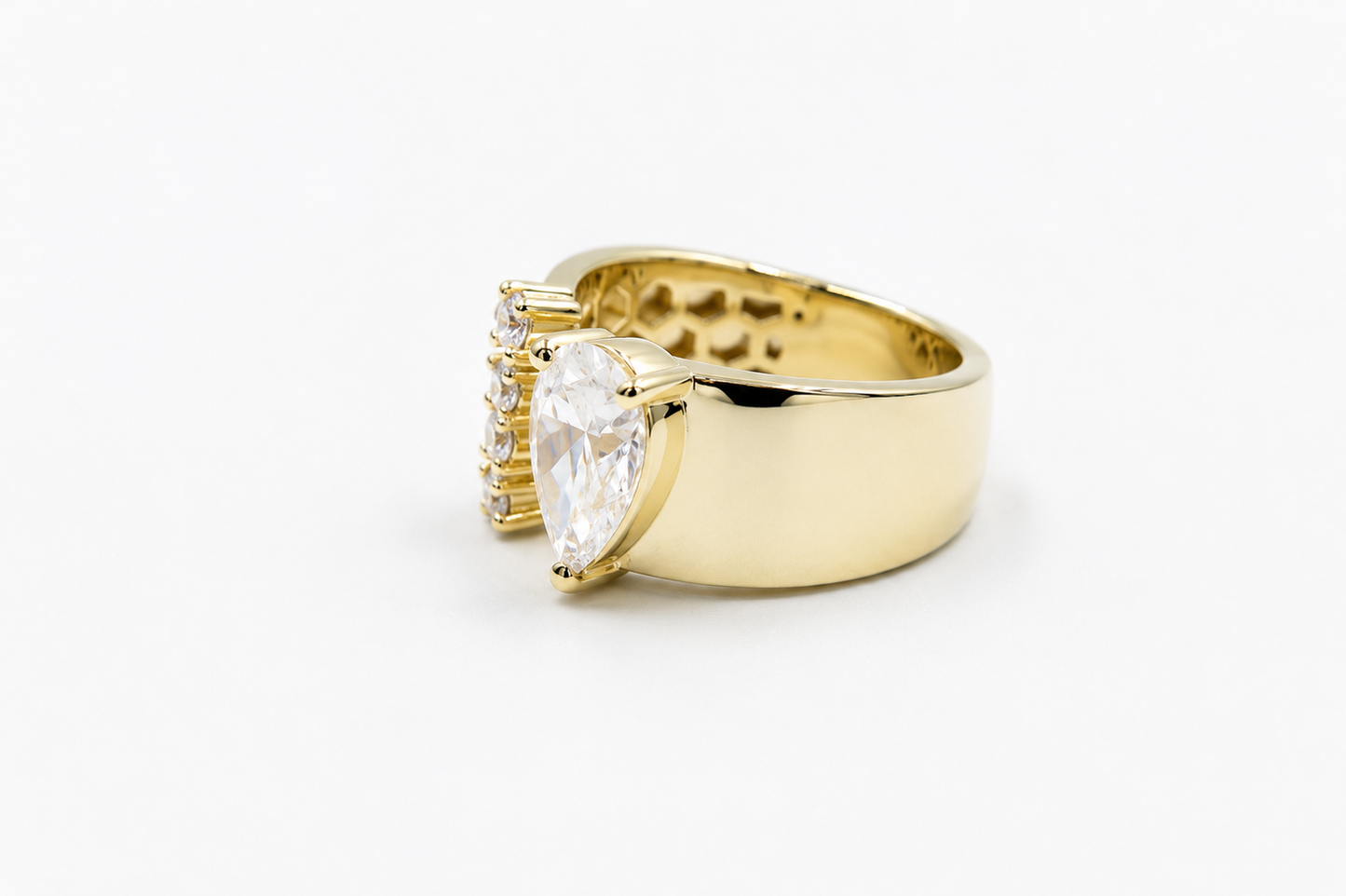 9ct Gold Bold Lab Diamond Ring SJAURG4722L