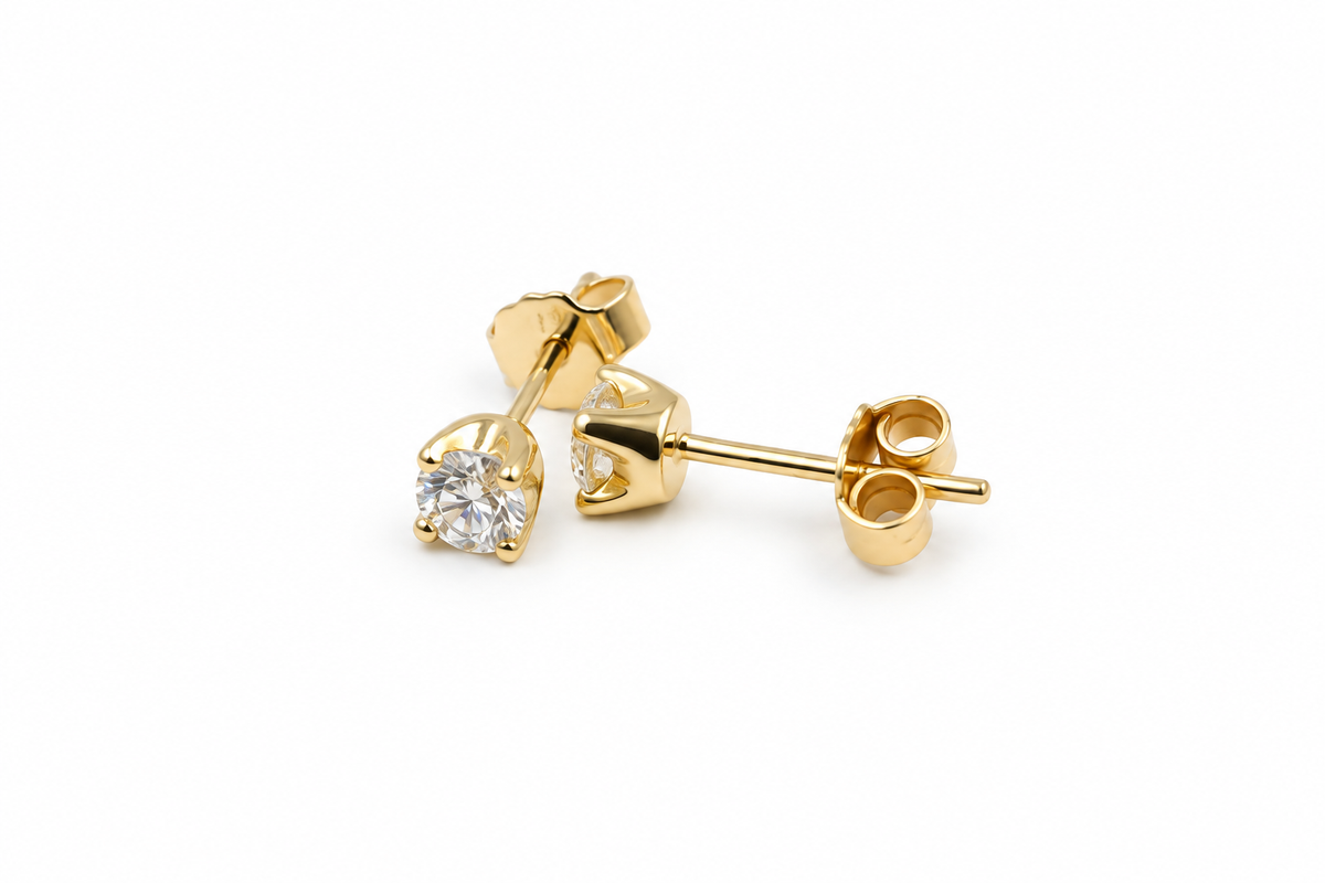 9ct Gold Set Lab Diamond Stud Earrings TDW 0.27ct SYE990