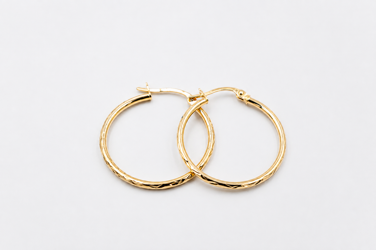 9ct Gold Plain Hoop Earrings 200BD527/9901