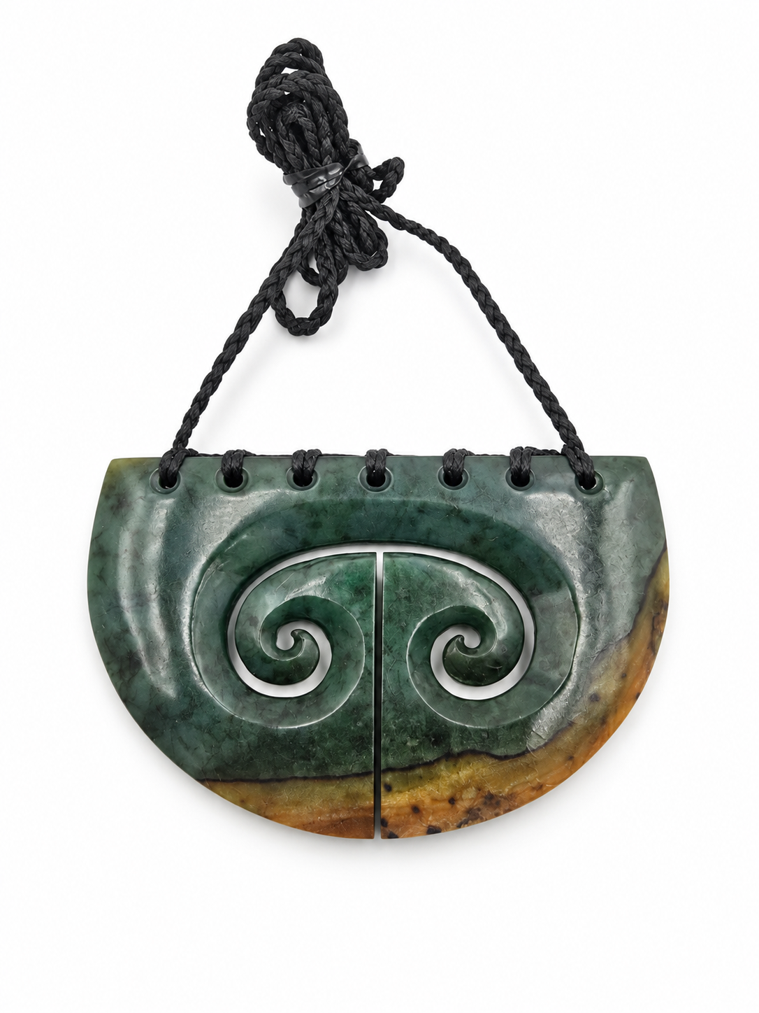 New Zealand Greenstone Breast Plate with Koru 78mm FVN203
