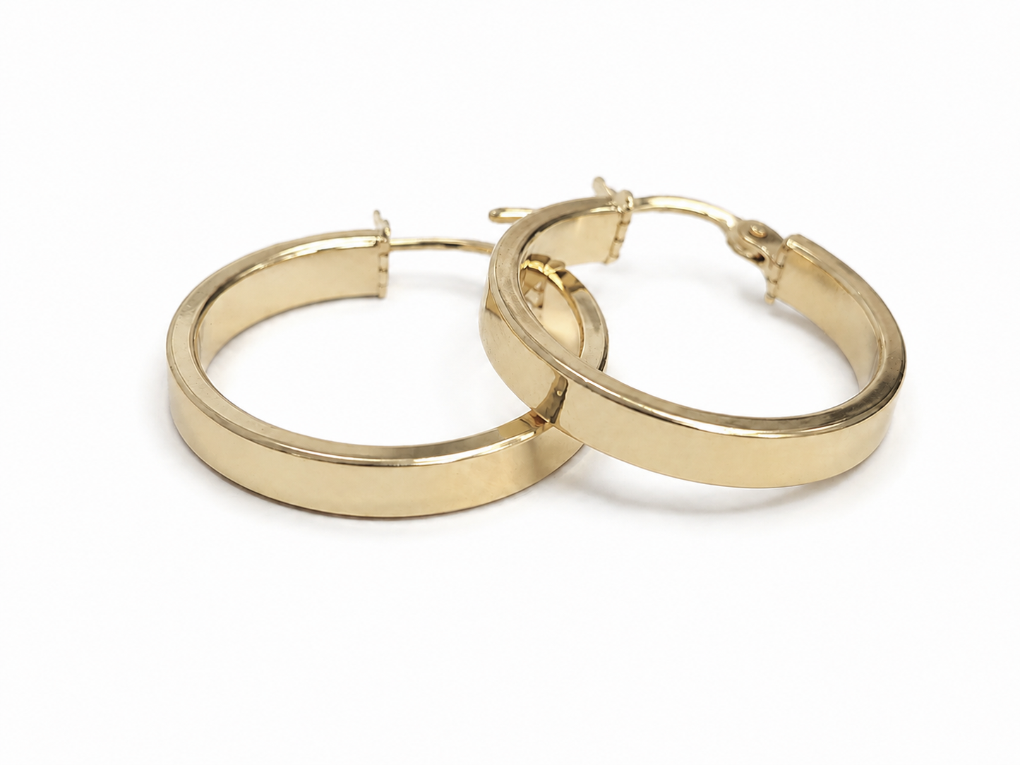 9ct Gold Flat Hoops 150BC702/99