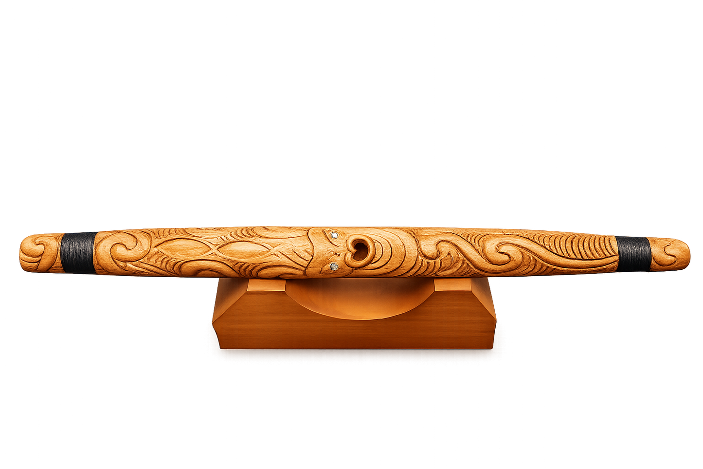 Wooden Putorino Flute with Base