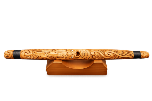 Wooden Putorino Flute with Base