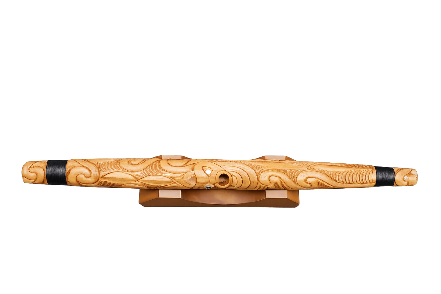Wooden Putorino Flute with Base