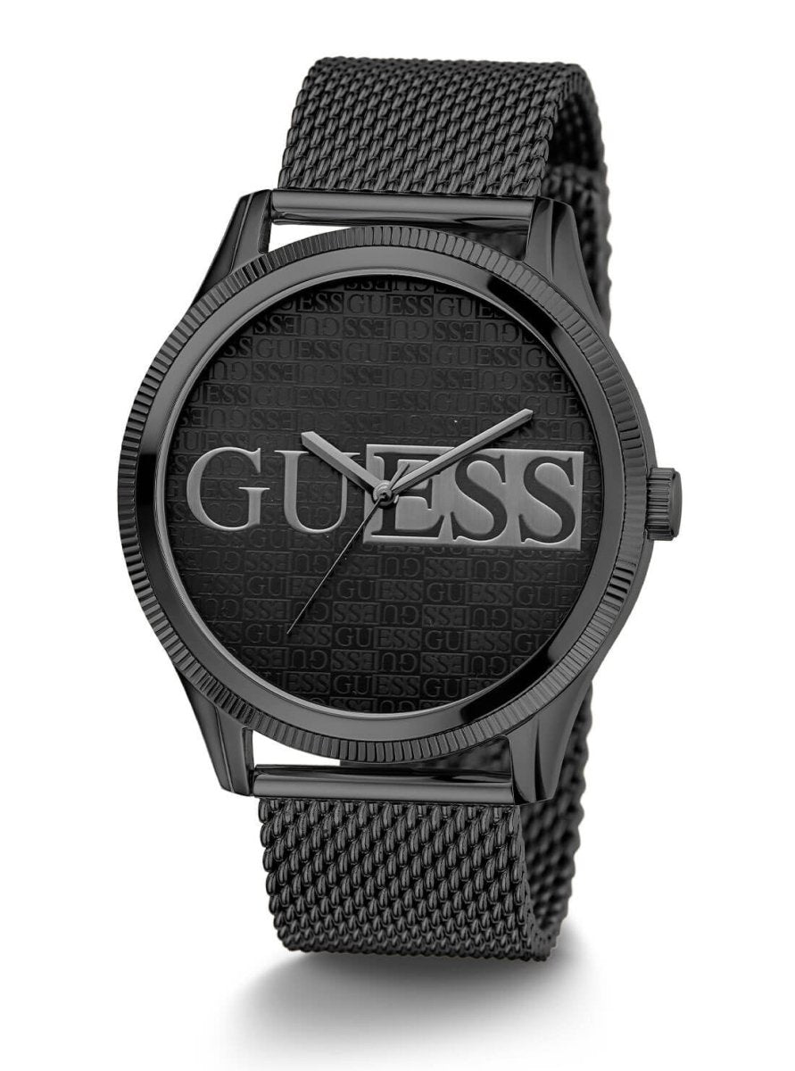 Guess Reputation Black Logo Mesh Watch GW0710g3