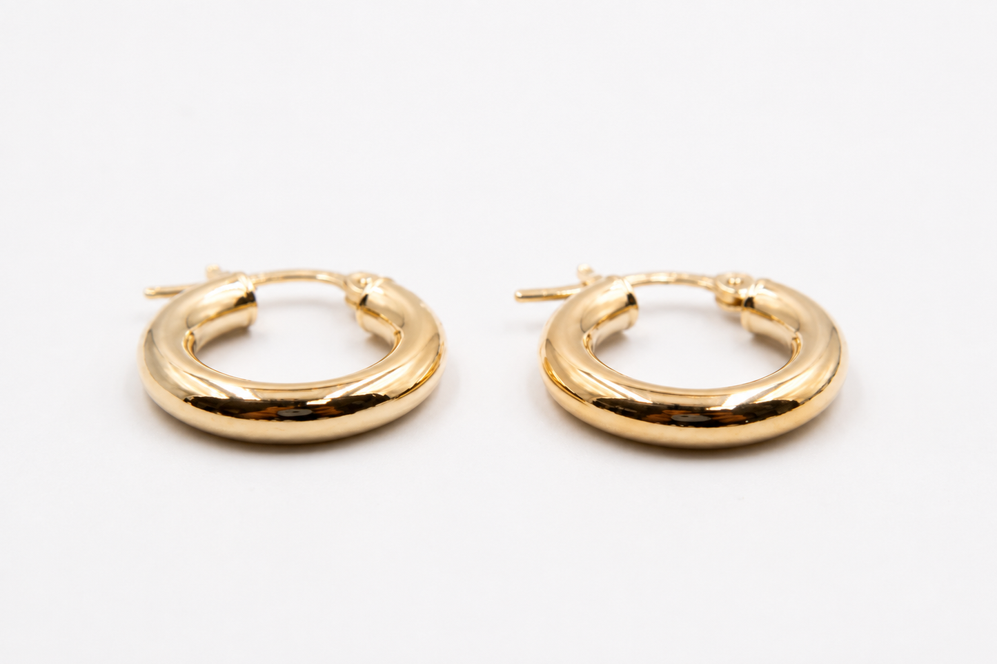 9ct Gold Round Hoops 3mm tube