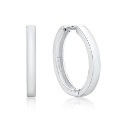 Stg Silver Flat Huggies 21mm