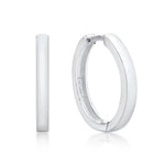 Stg Silver Flat Huggies 21mm