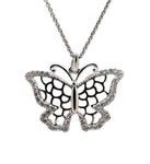 Stg Silver CZ EDGE, HONEYCONE BUTTERFLY, with chain 40-11765-710