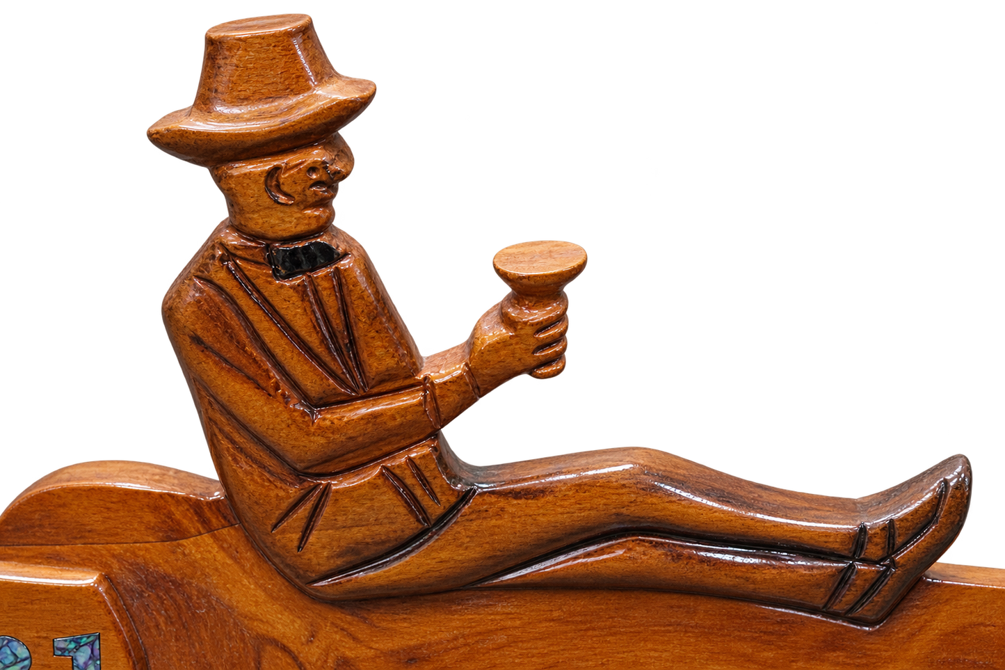 Handmade Swamp Kauri 21st Key on stand 560mm