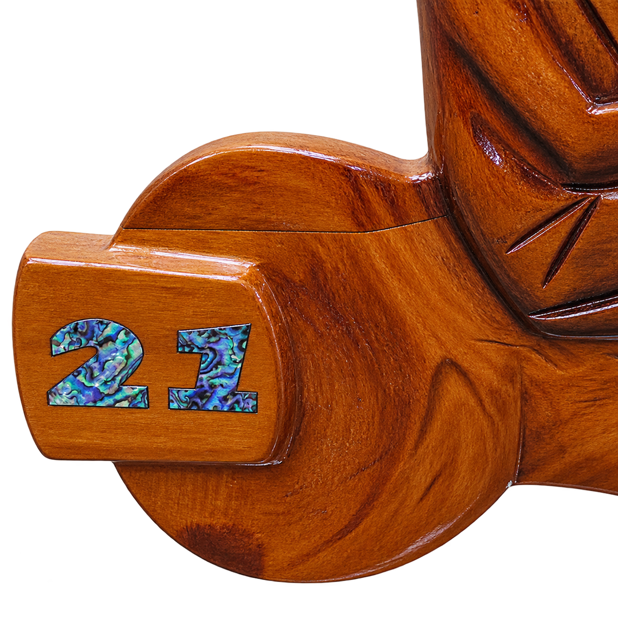 Handmade Swamp Kauri 21st Key on stand 560mm