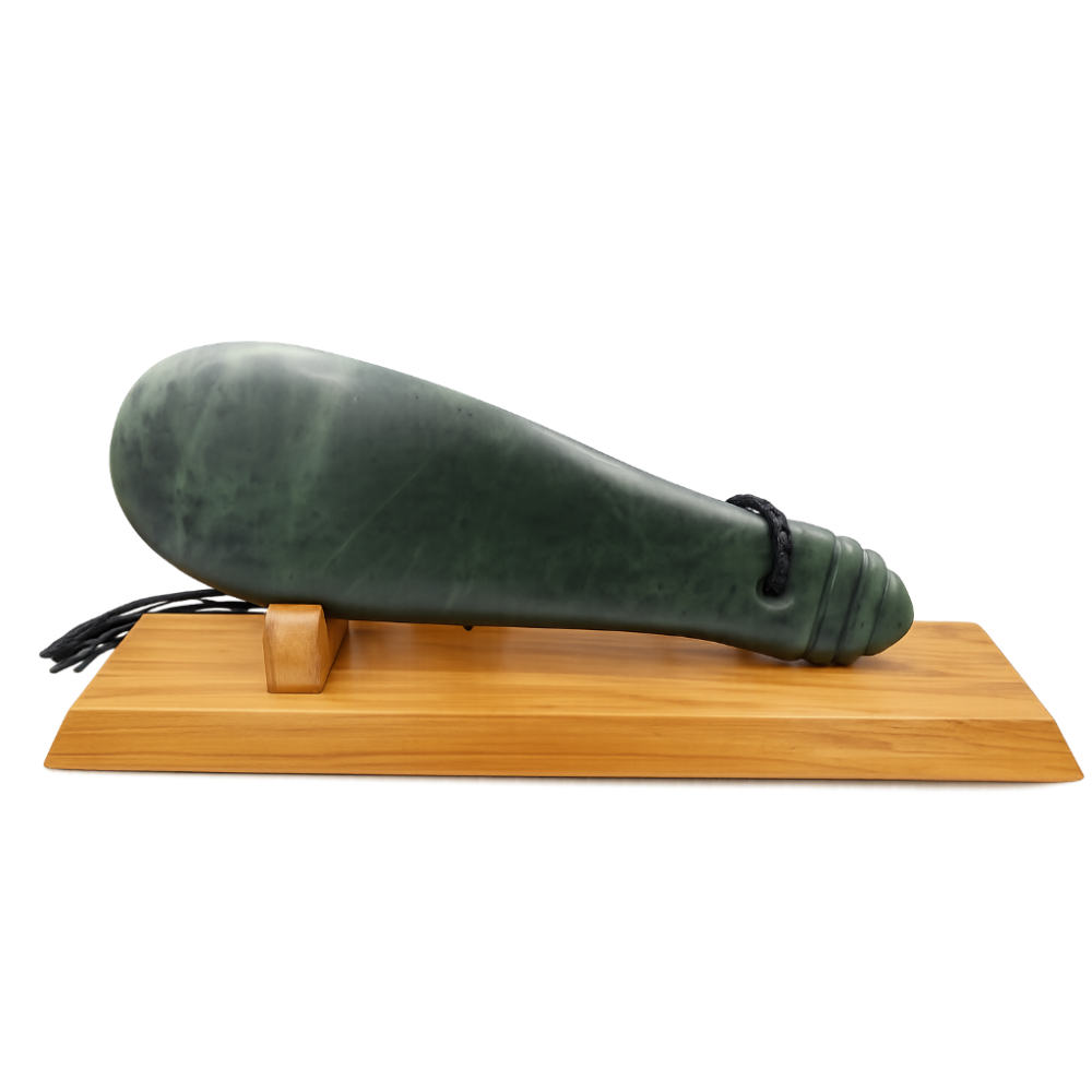 New Zealand Greenstone Mere 275 mm with Base - WGNZOMERE27